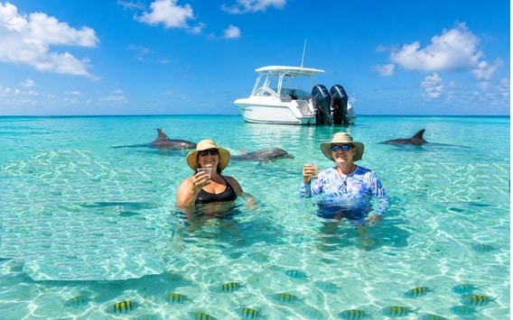 Key West Wild Dolphin Private charter Sandbar and Snorkel trip